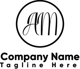 AM Letter Logo For Cosmetic Brand