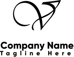 V Letter Logo For Cosmetic Brand