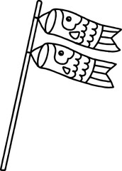 fish flag Japan flag