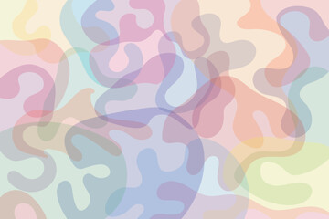 Abstract background with wavy lines and spots in pastel colors.