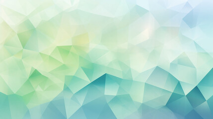 Obraz premium Triangular design with gradient background, pale green and sky blue