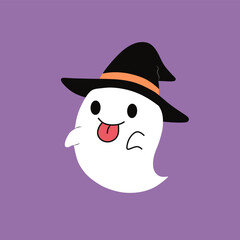 vector clip art of cute ghost