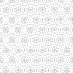 geometric seamless pattern with the presence of a floral motif