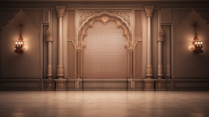 Opulent Indian Classic Luxury Wall Backdrop
