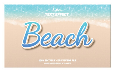 Beach elegant 3D editable text effect