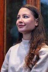 Fototapeta premium Portrait of a beautiful cute young woman