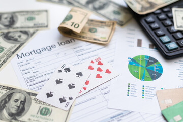Fototapeta premium Polish tax form with polish money. money, gambling card