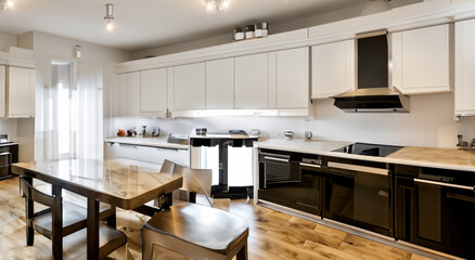 beautiful kitchen with drawers and oven