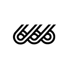 Obraz premium 666 letter monogram logo icon design