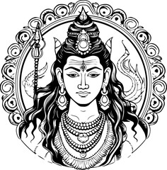 Fototapeta na wymiar Hindu god shiva mahakaal images