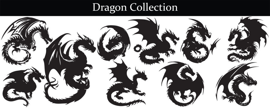 Asian Long Dragon Chinese Mythological Creature Water Resistant Temporary  Tattoo Set Fake Body Art Collection - Black - Walmart.com