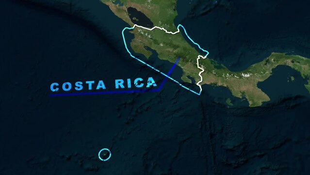 Costa Rica Map Animation