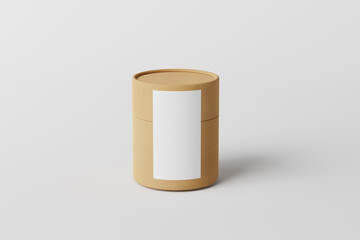 craft paper tube box packaging mockup