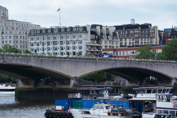 Most Beautiful View of River Thames at Westminster Central London of England Great Britain. The...