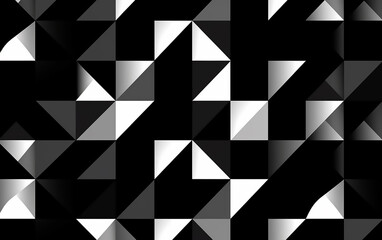 Fototapeta na wymiar Abstract black and white geometric pattern. Generative AI technology.