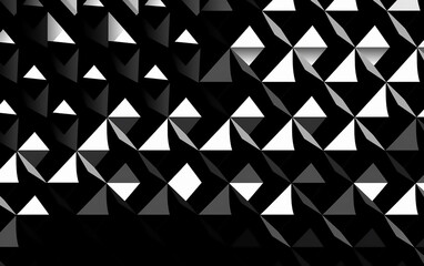 Sharp monochrome geometric pattern. Generative AI technology.