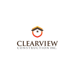 logo design clearview vector illustration gradient