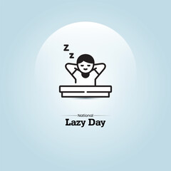 Lazy Day. National Lazy Day. August 10. Holiday concept. Template for background, banner, card, poster