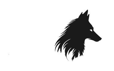 Wolf Vector logo, Wolf Illustration, Wolf black logo, Animal Logo, Vector Logo