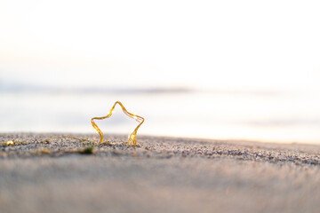 砂浜と星