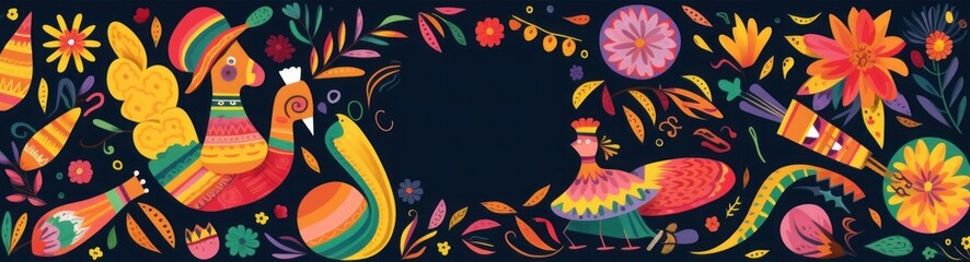 Beautiful illustration with design for Brazil holiday Festa Junina, Generative AI