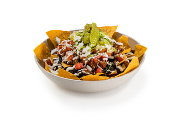 Loaded Natchos wiht pico and guacamole