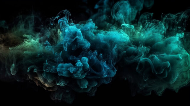Color mist Ink water Haze texture Fantasy Night Sky. Generative ai. © Fatih