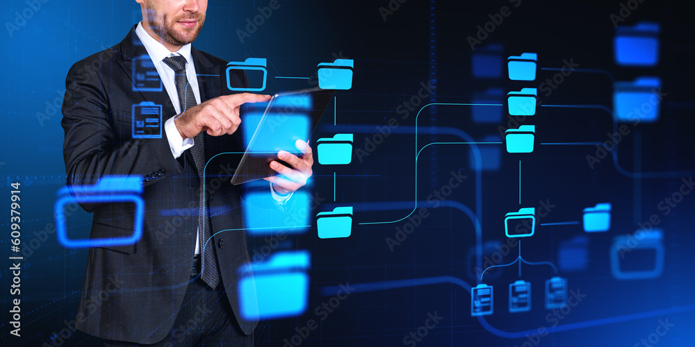 Poster Manager using tablet with DMS interface