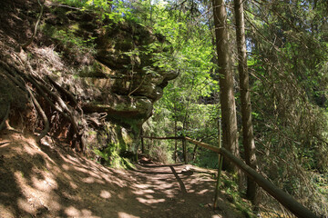 Fototapeta premium Hiking in the gorge 