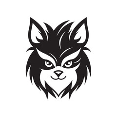 fox head vector logo design