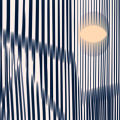 art art abstractionism vertical lines blue on a contrasting background with the sun moon zebra - 609381984