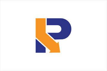 r and arrow minimal creative bold modern logo design template