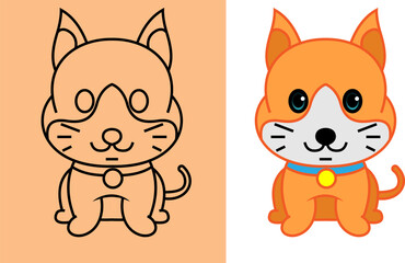 Illustration Vector Graphic Of Cute Baby Dog Good For Mascot Logo and Character Comic