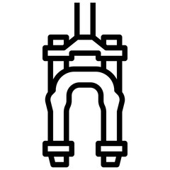 bicycle fork line icon,linear,outline,graphic,illustration