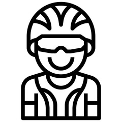 biker line icon,linear,outline,graphic,illustration