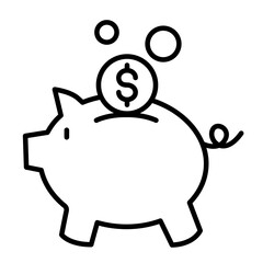 Piggy bank icon