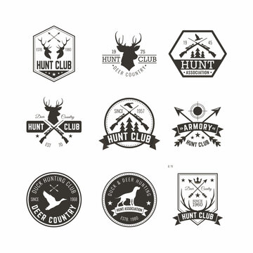 badge of hunter vector illustration