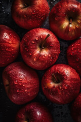 Fototapeta na wymiar Fresh apples background,created with generative ai tecnology.