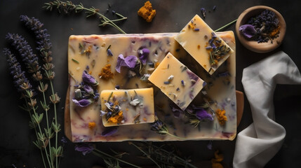 Artisanal homemade soap generated by creative AI