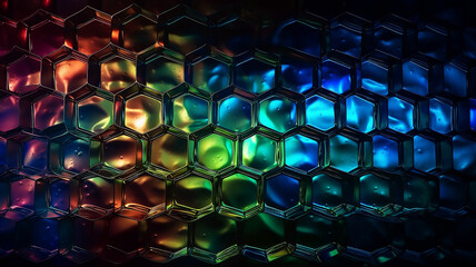plastic texture , Dark iridescent transparent with colorful light, generative AI 