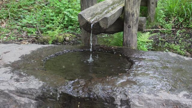 Siegquelle is the source of the river Sieg in the Rothaargebierge mountains in Germany.