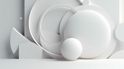 White abstract e-commerce background,created with generative ai tecnology.