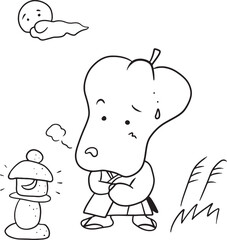 bell pepper cartoon doodle kawaii anime coloring page cute illustration drawing clip art character chibi manga comic