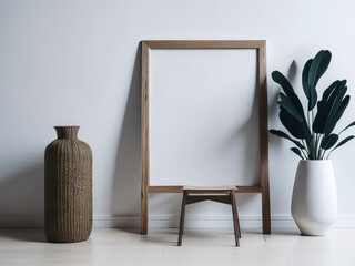 Empty picture frame mockup