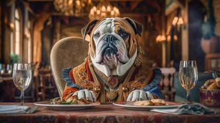 Generative AI. Picture a well-dressed bulldog in a tailored suit