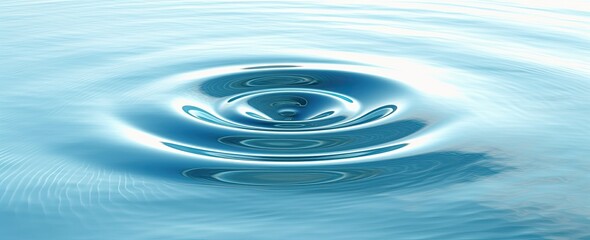 Abstract blue water background with ripples and ripples in it. Created with Generative AI tools