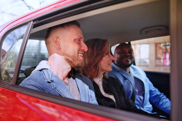 Carpool Ride Sharing. African People