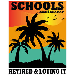 Retro Summer T-shirt Design, Vector