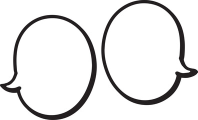 吹き出し　会話　マンガ縦書きふき出し