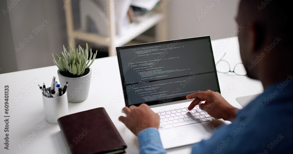 Aufkleber African American Web Developer Programmer